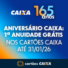 1ª anuidade grátis nos Cartões CAIXA