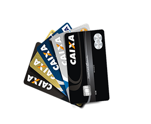 Imagem de cartões de crédito da Caixa