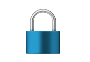 Imagem de um cadeado azul