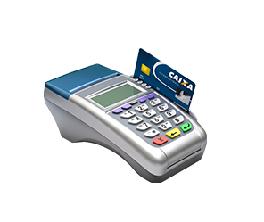 Imagem da maquininha da Caixa