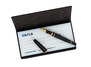 Imagem do cheque da Caixa