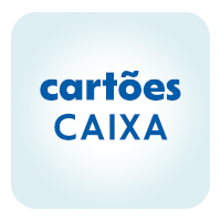 Imagem do aplicativo Cartões Caixa com o desenho de três cartões com chip