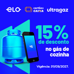 Ultragaz. 15% de desconto.