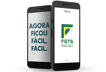 Imagem de um celular com texto sobre consulta do fgts