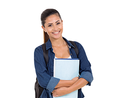 Logo Imagem ilustrativa de uma estudante