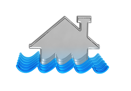 Logo Imagem ilustrativa de uma casa com um rio passando embaixo