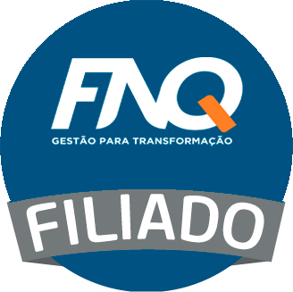 Selo de filiação da CAIXA ao Fundação Nacional de Qualidade - FNQ