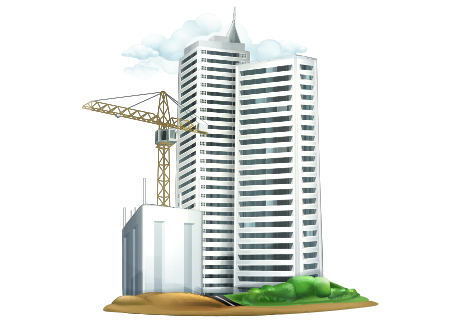 Imagem ilustrativa de um prédio em construção