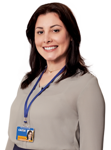 Imagem ilustrativa de uma mulher sorrindo