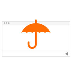 Imagem de um guarda-chuva Laranja