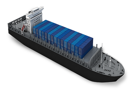 Logo Imagem de um barco com containers