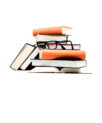 Imagem Imagem de um óculos em cima de vários livros