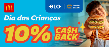 Mc Donalds. Dia das Crianças com 10% de cashback.