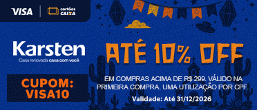 Karsten - Até 10% off em compras acima de R$ 299, válido na primeira compra. CUPOM VISA10