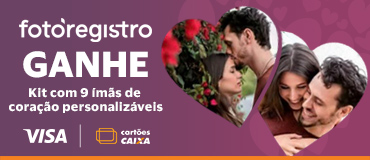 Fotoregistro. Ganhe 9 kits de imãs de coração personalizáveis.